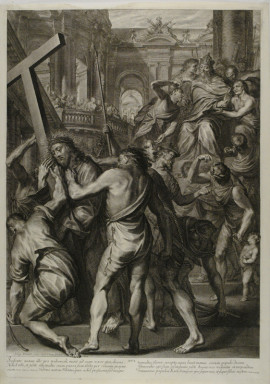 Грегуар Юре. Несение креста. 1664. Лист XVI из серии "Страсти Христовы". По собственному рисунку. Бумага, гравюра резцом
