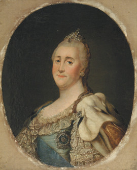 Неизвестный художник конца XVIII в. «Портрет Екатерины II». Холст, масло